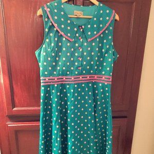 Lindy Bop Turquoise and Pink Retro Vintage Dress